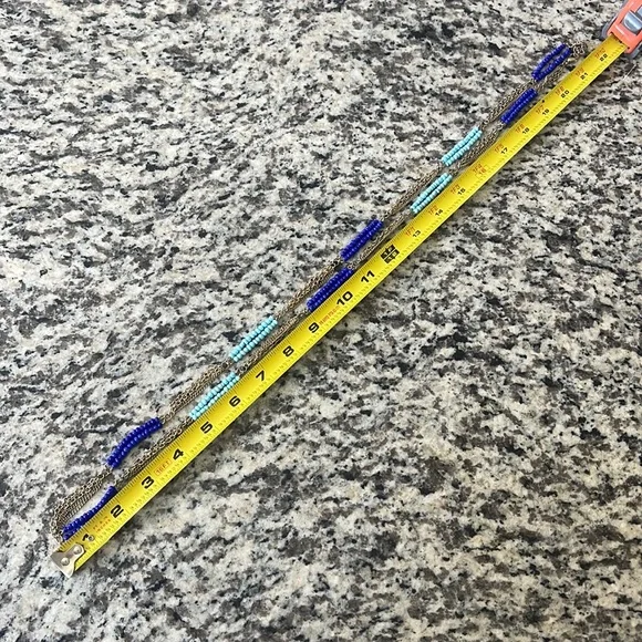 Stunning Cobalt Blue and Gold Beaded Necklace‎ and Bracelet set - Picture 7 of 7